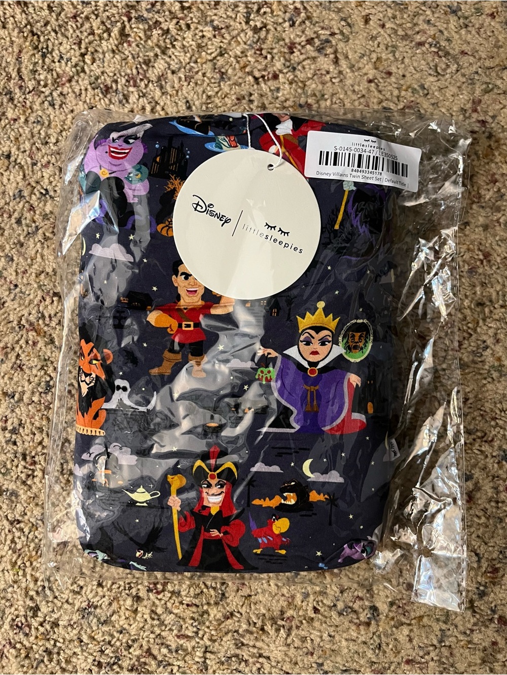 Little sleepies disney villains twin sheet set